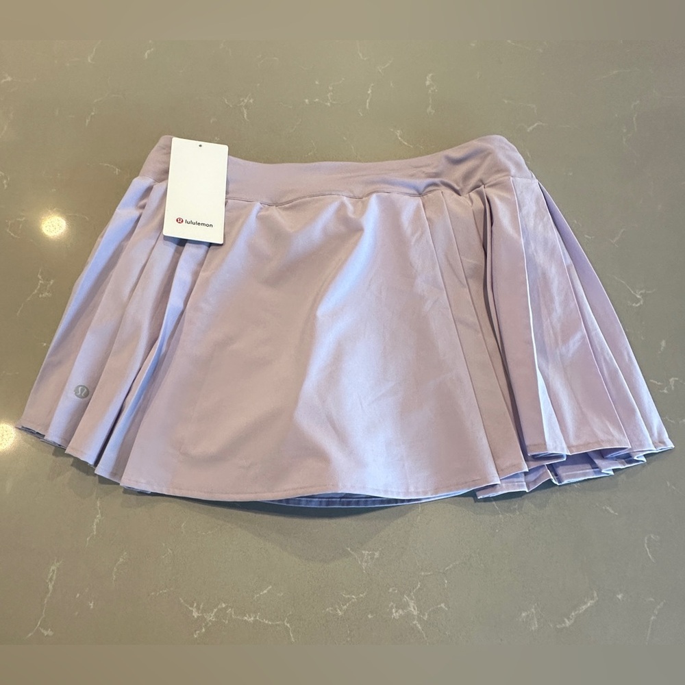 Lululemon Side-Pleat HR Tennis Skirt Lilac Ether Sz 12 NWT - Picture 2 of 5
